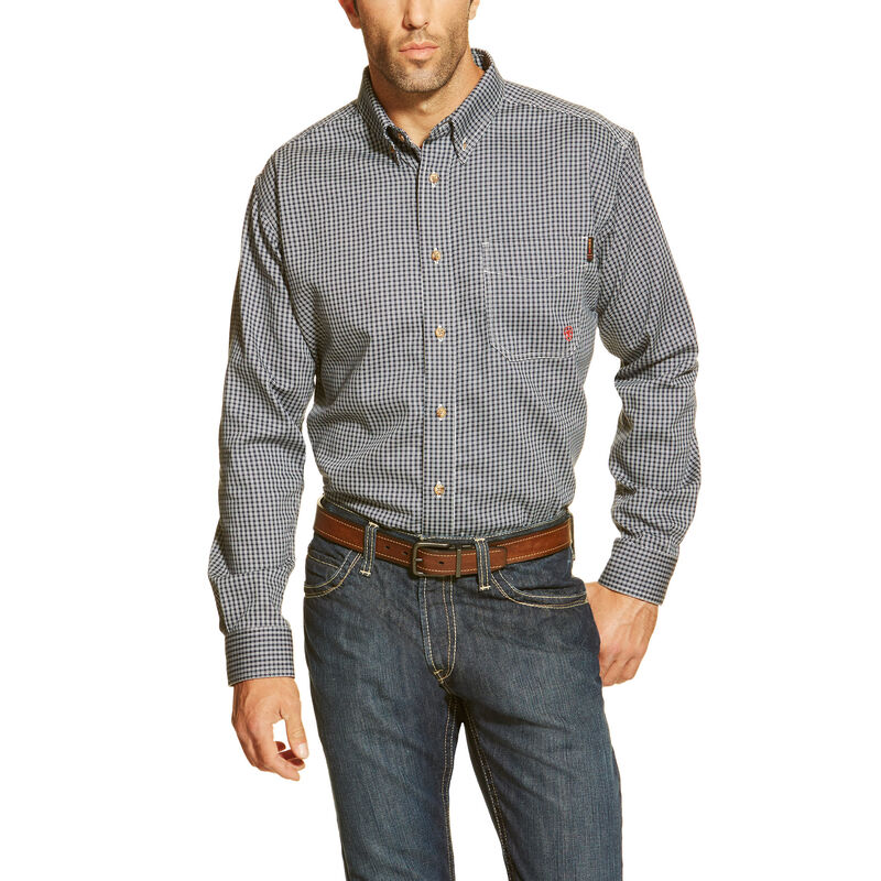 Ariat Work: FR Basic Camisa Hombre - Azules Multicolor (BIQUL5084)